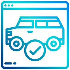 Onlineshop gradient line icon