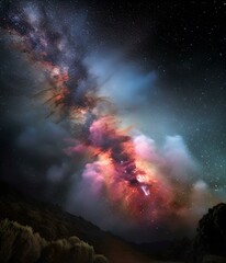 Galaxy in night sky