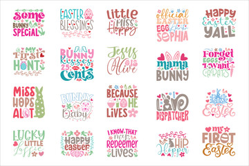 Boho Retro Style Happy Easter's Day SVG And T-shirt Design Bundle, Christain Jesus SVG Quotes Design t shirt Bundle, Easter Vector EPS Editable Files, can you download this Design Bundle
