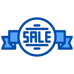 Sale blue outline icon