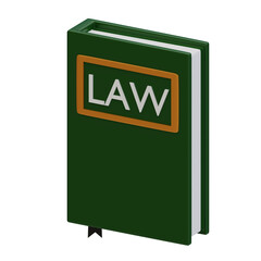 3d rendered book of law perfect for court design project