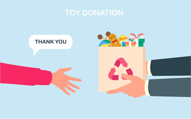 Thank you for toys donation to poor kids. support for poor people. toys donation.