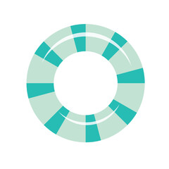 Fototapeta premium Colorful swimming float flat vector in cartoon style. Element for the beach and swimming, summer vacation, summer time