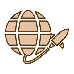 Explorer, planet, rocket icon