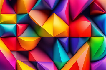 Rainbow color abstract low poly background