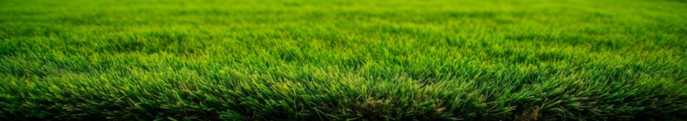 Fototapeta premium Neatly Trimmed Green Grass Background for Landscaping or Golf Course Design. Generative AI.