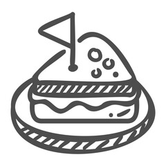 sandwitch handdrawn icon