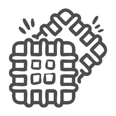 waffle handdrawn icon