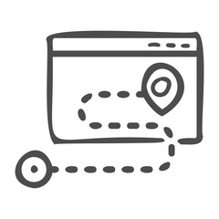 location handdrawn icon