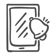 notification handdrawn icon