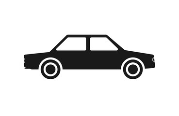 Simple car sedan flat icon	