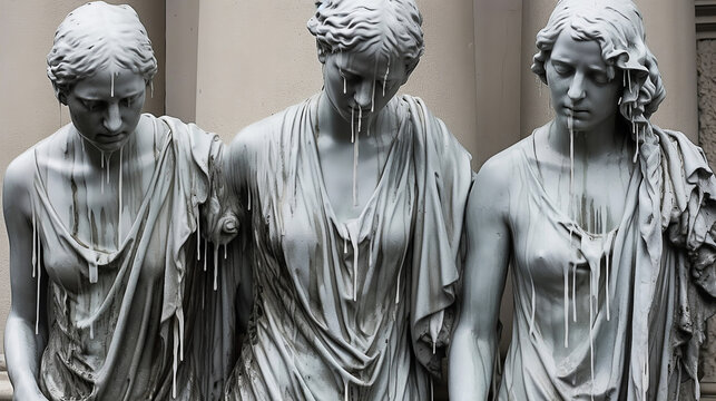 Melting down statues