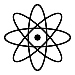Atom icon illustrator vector. Simple atom symbol