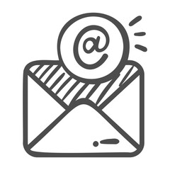 email handdrawn icon