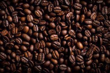 Naklejka premium coffee beans background, generative ai