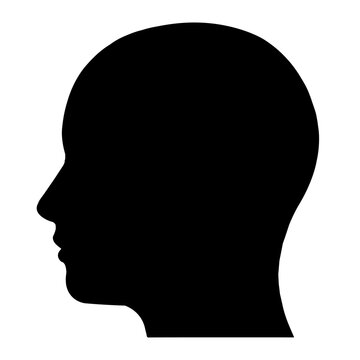 Head icon. Illustration of people's heads. Silhouette of the head in a flat style