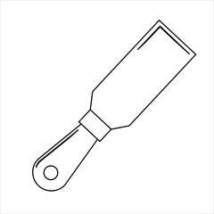 Putty knife flat icon, build and repair, spatula sign vector graphics