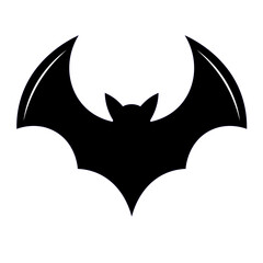Fototapeta premium Simple illustration of bat silhouette for halloween day greeting cards