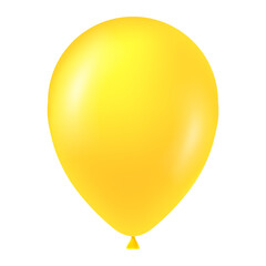 Yellow balloon illustration for carnival isolated on white background