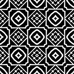 Dark background with abstract shapes. Black and white texture. Seamless monochrome repeating pattern for web page, textures, card, poster, fabric, textile.