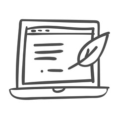 blogging handdrawn icon