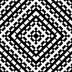 Dark background with abstract shapes. Black and white texture. Seamless monochrome repeating pattern for web page, textures, card, poster, fabric, textile.