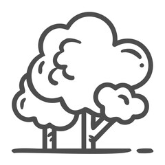 trees handdrawn icon