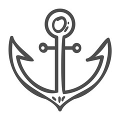 anchor handdrawn icon