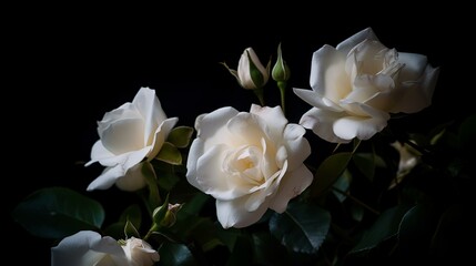 Fototapeta na wymiar Classic White Roses