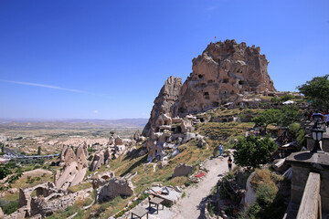 Obraz premium view of the uchisar city