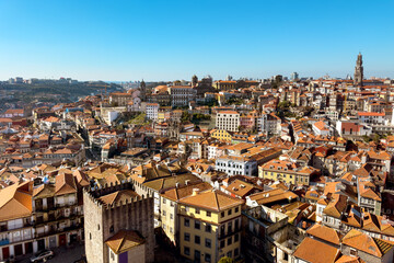 Fototapeta na wymiar Skyline of Porto city, Portugal. High quality photo
