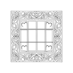 The coloring book's open window illustration is perfect for those who enjoy adding their own creative touch to coloring pages.