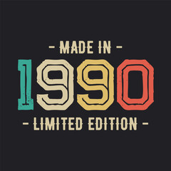 1990 vintage retro t shirt design, vector, black background