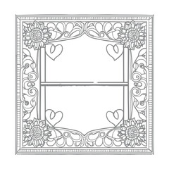 The coloring book's open window illustration is perfect for those who enjoy adding their own creative touch to coloring pages.