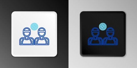 Line Basketball player icon isolated on grey background. Colorful outline concept. Vector