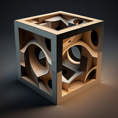 abstract 3d cube