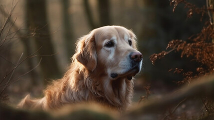 Obraz premium Cute Golden Retriever.