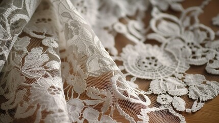 lace texture background. close up Generated AI