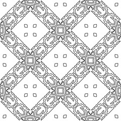 Stylish texture with figures from lines.Abstract geometric black and white pattern for web page, textures, card, poster, fabric, textile. Monochrome graphic repeating design. 