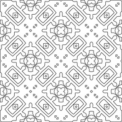 Stylish texture with figures from lines.Abstract geometric black and white pattern for web page, textures, card, poster, fabric, textile. Monochrome graphic repeating design. 