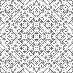 
Stylish texture with figures from lines.Abstract geometric black and white pattern for web page, textures, card, poster, fabric, textile. Monochrome graphic repeating design. 