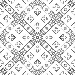 
Stylish texture with figures from lines.Abstract geometric black and white pattern for web page, textures, card, poster, fabric, textile. Monochrome graphic repeating design. 