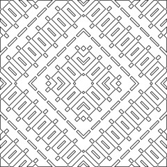 
Stylish texture with figures from lines.Abstract geometric black and white pattern for web page, textures, card, poster, fabric, textile. Monochrome graphic repeating design. 