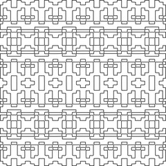 
Stylish texture with figures from lines.Abstract geometric black and white pattern for web page, textures, card, poster, fabric, textile. Monochrome graphic repeating design. 