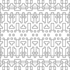 
Stylish texture with figures from lines.Abstract geometric black and white pattern for web page, textures, card, poster, fabric, textile. Monochrome graphic repeating design. 