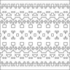Naklejka na ściany i meble Stylish texture with figures from lines.Abstract geometric black and white pattern for web page, textures, card, poster, fabric, textile. Monochrome graphic repeating design. 