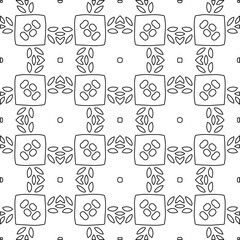 Stylish texture with figures from lines.Abstract geometric black and white pattern for web page, textures, card, poster, fabric, textile. Monochrome graphic repeating design. 