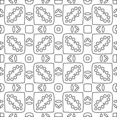 Stylish texture with figures from lines.Abstract geometric black and white pattern for web page, textures, card, poster, fabric, textile. Monochrome graphic repeating design. 