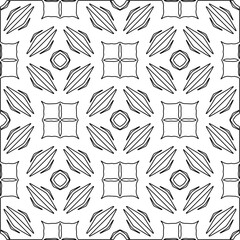 Stylish texture with figures from lines.Abstract geometric black and white pattern for web page, textures, card, poster, fabric, textile. Monochrome graphic repeating design. 