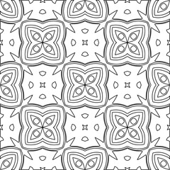 Stylish texture with figures from lines.Abstract geometric black and white pattern for web page, textures, card, poster, fabric, textile. Monochrome graphic repeating design. 